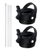 Hiar Straw Lid for Yeti Rambler Water Bottle 18 oz,26 oz,36 oz,Straw Cap ×2,Straws and Brush Include,Also Compatible with Rtic Bottle