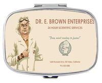 Eareeco - Interesting Doctor Custom Silver Stylish, Slim Design Pill Box Holder，Rectangle Medicine Vitamin Organizer Pill case