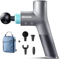 Massage Gun Deep Tissue Percussion Muscle Massager for Pain Relief, WASAGUN Handheld Electric Body Massager, Quiet, 5 Speed High-Intensity Vibration,Upgraded Multipurpose Carrying Bag