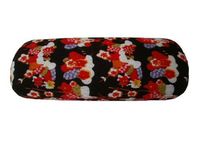Japanese Style Pattern Glasses Case Black by Daiso Japan