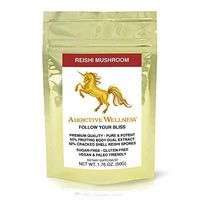 Addictive Wellness Reishi Mushroom Extract Powder + Spores (50/50 Blend) Wood Grown Pure & Potent
