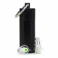High-Fidelity Earplugs with Metal Keychain Carry Case Comfortable Soft Silicone | HiFi Noise Attenuating Ear Plugs for Musicians, Concert, Sleeping & More (Milk White Green)