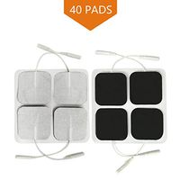 Easy@Home Tens Unit Self Stick Carbon Electrode Pads, Non Irritating Design 40 Pack 2" x 2" Reusable Pads