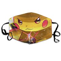 SSUJ7 Pikachu Men Women Adjustable Earloop Mouth Guard Anti-Dust Washable Reusable Mouth Guard for Kids Teens Adults Anti Pollution,Anti-smog