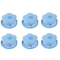 Lint Filter Bag,Washing Filter Bag Mesh,Reusable Floating Pet Fur Catcher Filtering Hair Removal Device Wool Cleaning Supplies (6PC Blue)