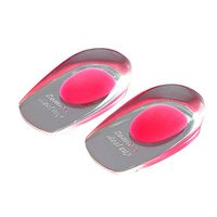 GrmeisLemc U Shape Soft Silicone Insole Foot Heel Support Pain Relief Shockproof Damping Sport Shoes Pad Inserts Mat - Pink
