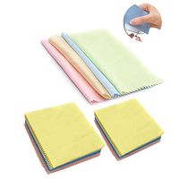Bhbuy 20pcs Microfiber Cleaning Cloths for Camera Lens Glasses Phone Cleaning Cloths Random Color