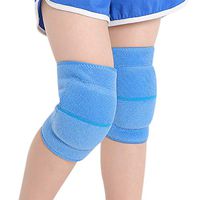 Kids Knee Sleeves Breathable Warm Elastic Sponge Thicked Crashproof Antislip Knee Brace Support Protector Strap & Wrap Knee for Basketball Dancing Volleyball Football Skating Sports- 1pair