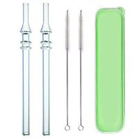 8" Glass Honey Straws (2)