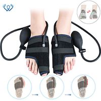 Inflatable Big Toe Straightener Bunion Corrector Adjustable Pneumatic Toe Orthopedic Support for Hallux Valgus Pain Relief Hammer Foot Treat and Prevent Bunion Splint,Black
