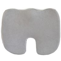 Dr. Ergo, Chiropractor Grade, Extra Firm Crush-Proof High Density Memory Foam Seat Cushion, Coccyx, Tailbone and Sciatica Back Pain Relief, Non Slip Bottom for Wheelchair, Car and Chair - Gray 