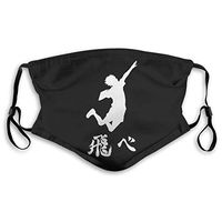 2pcs Ma-sk Haikyu Hinata Shoyo Fly PM2.5 Non-Medical Dust with Replaceable Filter Elements