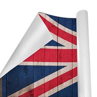 Gift Wrapping Paper Roll England Flag Catfor Birthday,Holiday,Wedding,Baby Shower Gift Wrap - 3Rolls - 58inch x 23inch Per Roll