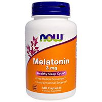 Melatonin Healthy Sleep Cycle Gastrointestinal Support Free Radical Scavenger 3 mg 180 Capsules