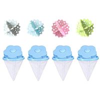 Gessppo 4pcs Lint Filter Mesh with Washing ball, Washing Machine Float Filter Bag, Floating Lint Mesh Bag Hair Filter Net Pouch, Lint Filter Mesh