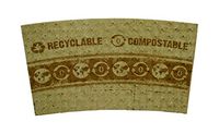 World Centric 100% PCW Compostable Paper Sleeve - 8-Ounce, 1000 pk