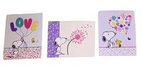 Peanuts Snoopy Blank Note Cards (Balloons of Love, Heart of Flowers, Blowing Star Shaped Flower Petals, 9 Cards, 3 Styles, 4.25 Inches x 5.25 Inches)