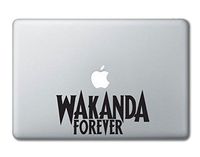 Wakanda Forever Black Panther Avengers Marvel Printed Clear Vinyl Decal Sticker Compatible with Apple MacBook Pro Air 11" 12" 13" 15" All Years Laptop Trackpad Keyboard (11", 12" Macbook)