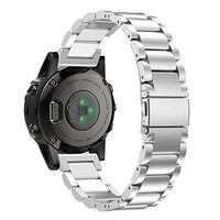 Lyperkin Compatible with Garmin Fenix 5S Plus Watch Band 20mm, Luxury Stainless Steel Bracelet Quick Install Kit Watch Strap Replacement Buckle Strap Wristband Watch Band Wrist Strap, Easy Fit