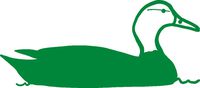 hBARSCI American Black Duck Vinyl Decal - 5 Inches - for Cars, Trucks, Windows, Laptops, Tablets, Outdoor-Grade 2.5mil Thick Vinyl - Green