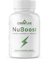 NuBoost - All Natural Caffeine Pills with L-Theanine + BioPerine - Premium Sustained Energy & Focus Supplement - #1 Nootropic Brain Booster for Smooth Instant Energy - No Crash, No Jitters