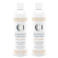 2 Pack Citrus Shampoo & Body Wash - EWG VERIFIED - 16 Fluid Ounces Family Size - No Sulphates, Parabens & Phosphates - Gentle Foaming Wash For Babies
