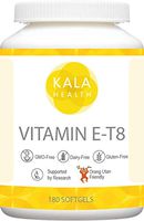 Kala Health Vitamin E-8 softgels - Provides All 8 Forms of Vitamin E Including 4 tocopherols and 4 tocotrienols The Most Complete Vitamin E Supplement Available (180)