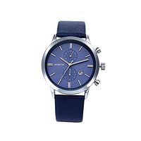 Clearance! Charberry Mens Swiss Five-Pin Watch Casual Waterproof Date Leather Military Gift Watch (B)