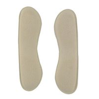4 Pairs Ladies Heel Liners Arch Support Heel Cushions Padded Cream Color
