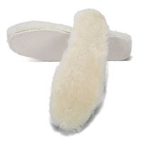 DOGDAN Sheepskin Replacement Insoles -Unisex Cozy Warm Thick Fleece Wool Insoles (Women's 6, White)