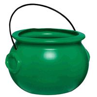 Amscan 130080 St. Patrick's Day Plastic Pot Of Gold, 11" x 8 1/2" (Pkg Size), Green