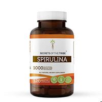 Spirulina 120 Capsules, 1000 mg, Organic Spirulina (Arthrospira Platensis) (120 Capsules)