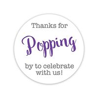 36ct, Thanks for Popping by Stickers, Thanks for Celebrating with Us Stickers (#381-C-PL)