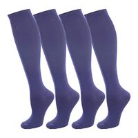 NOVAYARD Compression Socks for Men & Women Graduated 15-20 mmHg (4 Pairs) (Blue, Small/Medium)