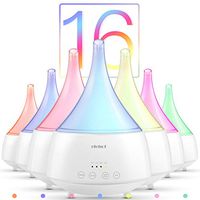 ELEHOT Essential Oil Diffuser Diffusers for Essential Oils Humidifiers 300ml 16 LED Light Colors Change and 2 speed Adjustment 4 Timer & Auto-Off Safety Switch