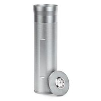 Aluminium Alloy Cigar Case Box Tube Humidor with Hygrometer for 3 Cigars (Silver)
