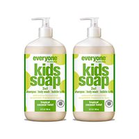 Everyone 3-in-1 Kids Soap: Shampoo, Body Wash, and Bubble Bath, Tropical Coconut Twist, 32 Ounce, 2 Count