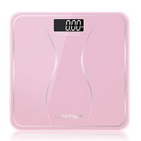 GASON A2s Bathroom Body Scales Smart Household Electronic Scales Floor Weight Balance Glass LCD Digital Display 180KG/50G … (Pink)