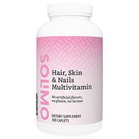 Amazon Brand - Solimo Hair, Skin & Nails Multivitamin, Biotin 3000 mcg per Serving (2 Caplets), 300 Caplets, Value Size