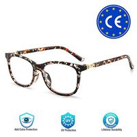LEE BOYA Computer Reading Glasses Blue Light Blocking for Women Men, Computer Eyewear with Spring Hinge, Tortoise 1.5X