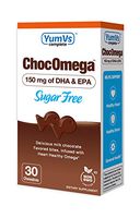 YumVs ChocOmega Omega-3 Vitamin Chewables for Adults, Sugar-Free Milk Chocolate (Orange-Flavored); 150mg (90mg DHA, 60mg EPA) Daily Dietary Supplement for Men and Women (30 Count)