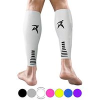 Rymora Calf Compression Sleeves Men Women Shin Splints Running (Pair White) (S)