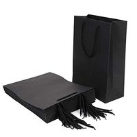 IPENNY 10 Pcs- Gift Bags Kraft Paper Bags, Shopping Bags, Kraft Bags, Retail Bags, Party Bags, Brown Paper Gift Bags with Handles Bulk, 5.9 x 2.4 x 7.9, 11 x 3.9 x 13 inches