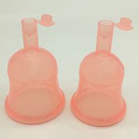 RONSHIN Silica Gel Menstrual Cup Ruby Cup Feminine Hygiene Cups with Valve, Safe & Hygienic Coral