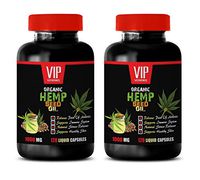 Pain Relief Capsules Supplement - Hemp Seed Oil Organic 1000Mg - Hemp Oil for Anxiety and Sleep - 2 Bottles 240 Liquid Capsules