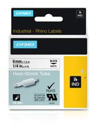 Rhino Heat Shrink Tubes Industrial Label Tape Cassette, 1/4" x 5 ft, White