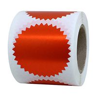 Hybsk 2" Gold Certificate Wafer Seals Labels Awards Legal Embossing Stickers (Bright Red)