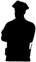 hBARSCI Officer Vinyl Decal - 5 Inches - for Cars, Trucks, Windows, Laptops, Tablets, Outdoor-Grade 2.5mil Thick Vinyl - Black