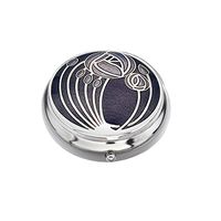 Sea Gems Pill Box in a Mackintosh Two Roses Design. (Purple)