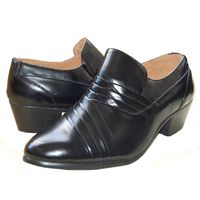 Gorgeous 2 Inch Cuban Heel Men Shoes, Black, Size, 6 (6 D(M) US)